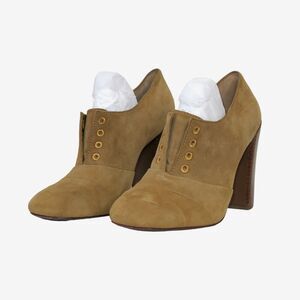 TORY BURCH Sz 9M High Heel 219313 Light Tan  Suede Ankle Booties $375 Retail EUC